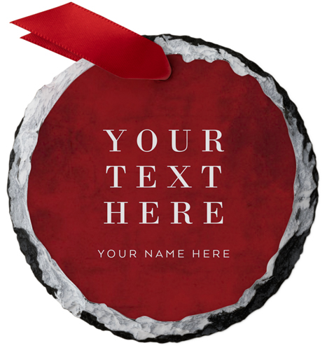 Text Gallery Slate Ornament, Multicolor, Circle