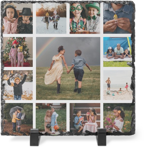 Photo Gallery Border Slate Plaque, 8x8, Multicolor