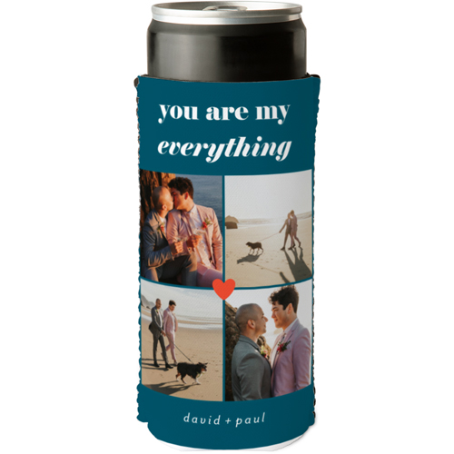 Script My Everything Slim Can Cooler, Slim Can Cooler, Blue