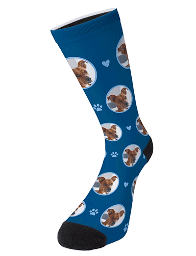 Custom Socks with Dog Print