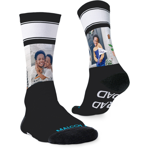 This Dad is Rad Custom Socks, Black