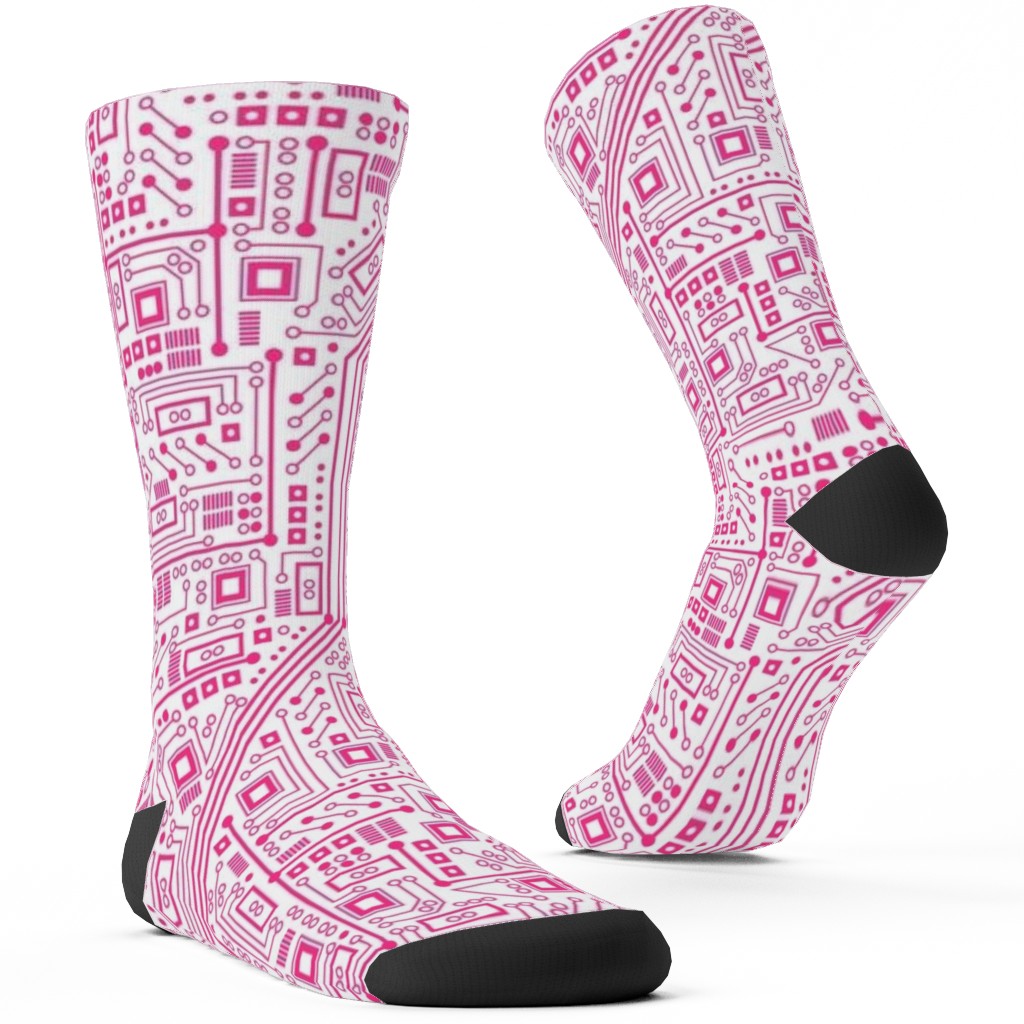 Short Circuits Custom Socks, Pink