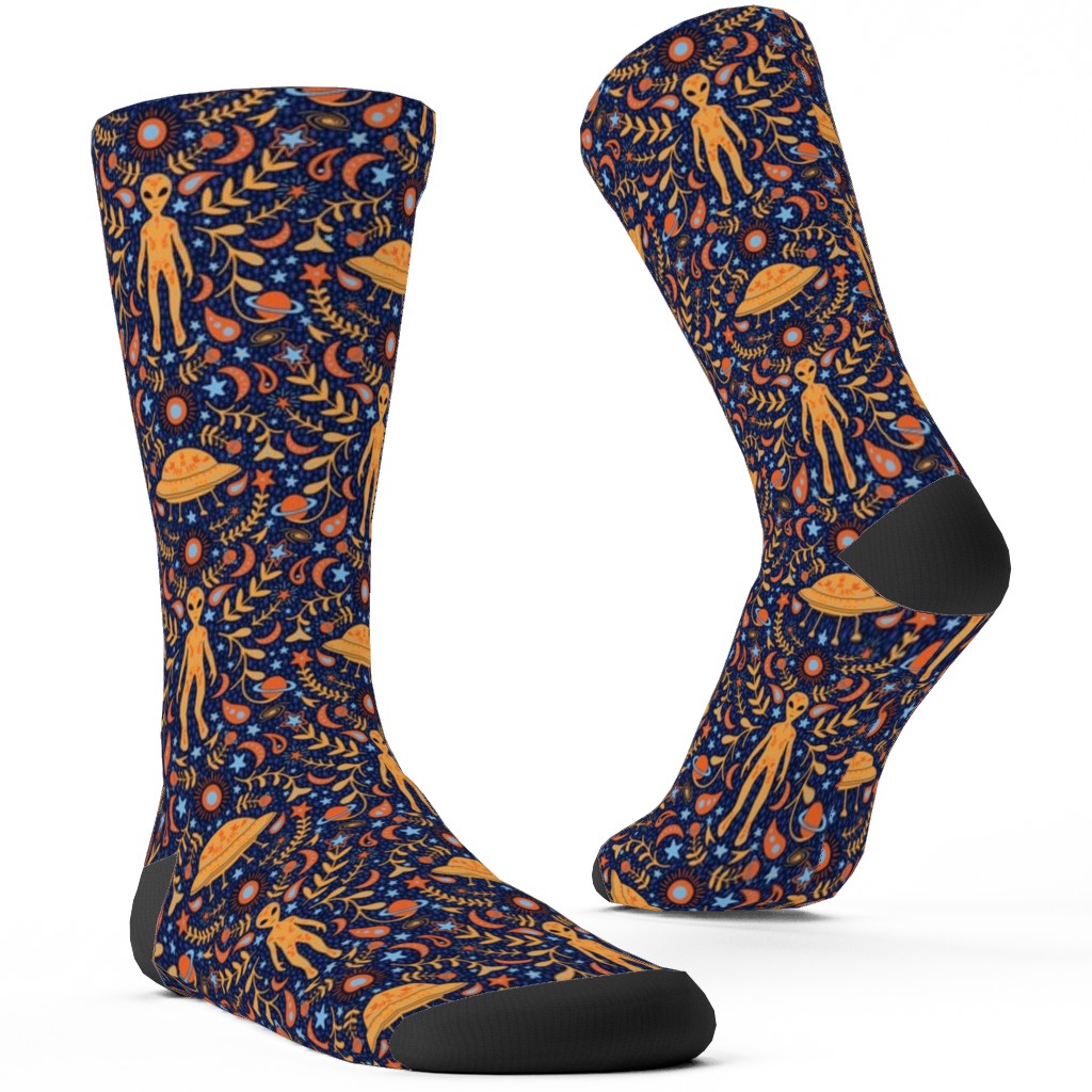 Folk Art Alien Custom Socks | Shutterfly