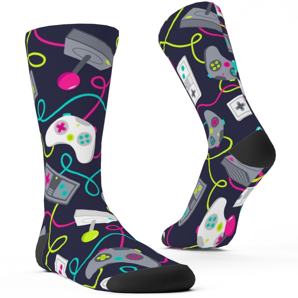 Video Game Gear - Multicolor Custom Socks, Multicolor