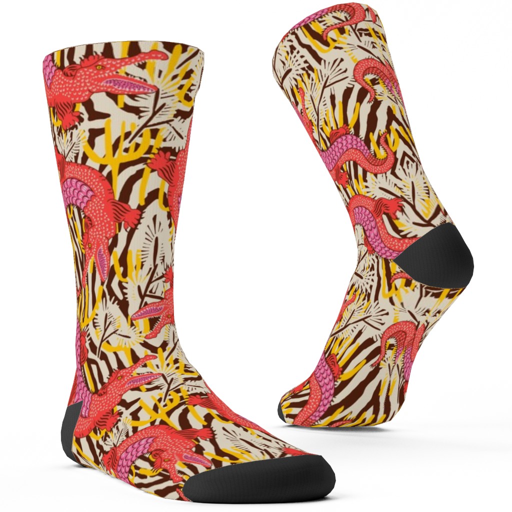 Bazaar Maxima Gator Custom Socks, Pink, Rose