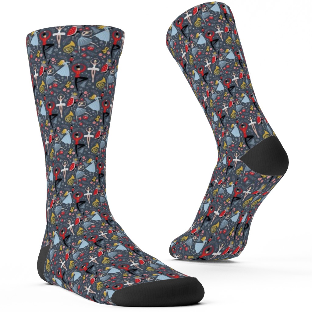 Claras Nutcracker Ballet Characters - Multi Custom Socks, Multicolor