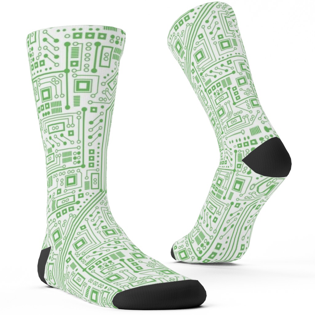 Short Circuits Custom Socks, Green, Julep