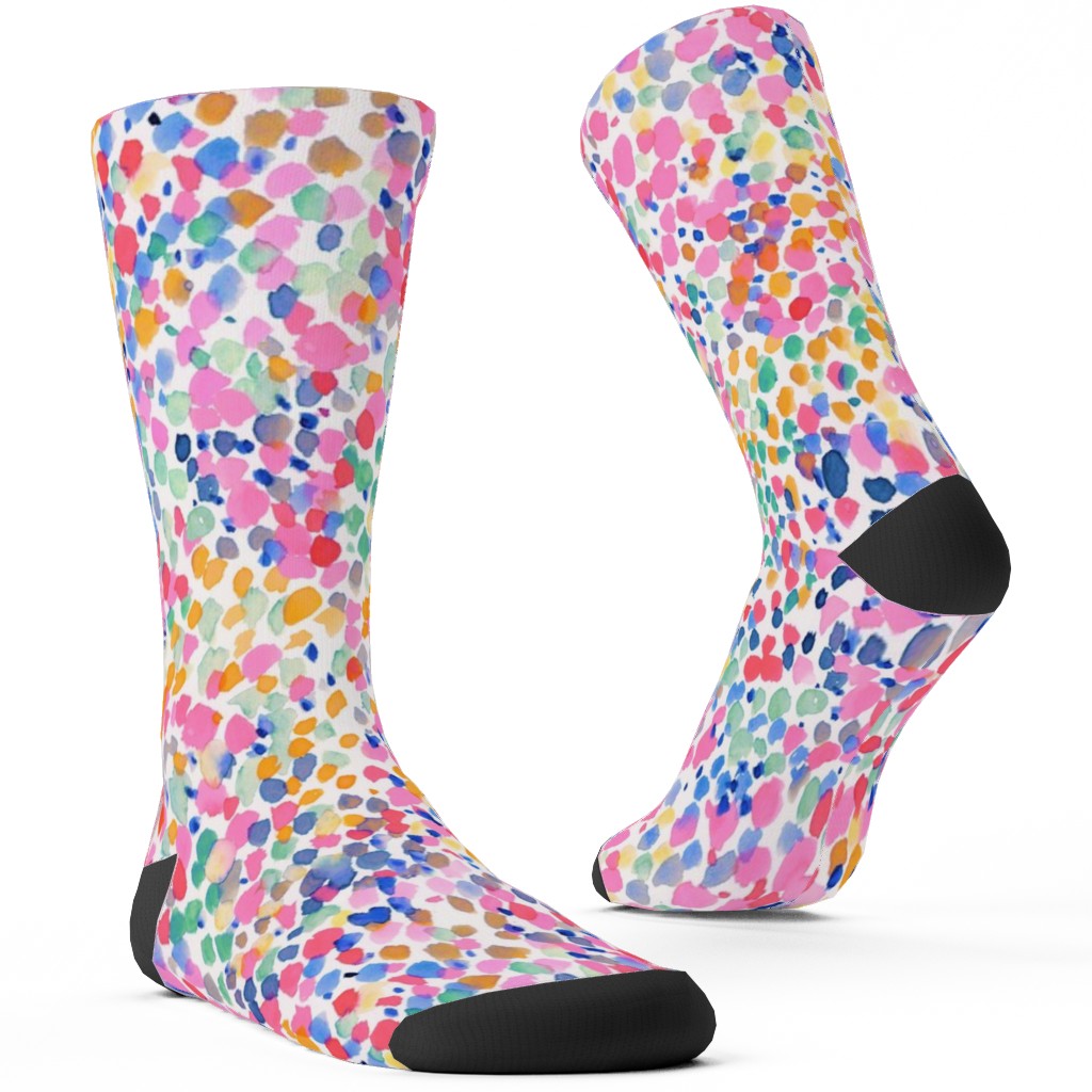 Lighthearted Pastel - Multi Custom Socks, Multicolor
