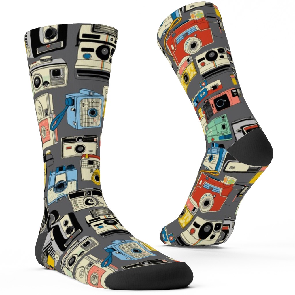 Make It Snappy Custom Socks, Multicolor, Steel