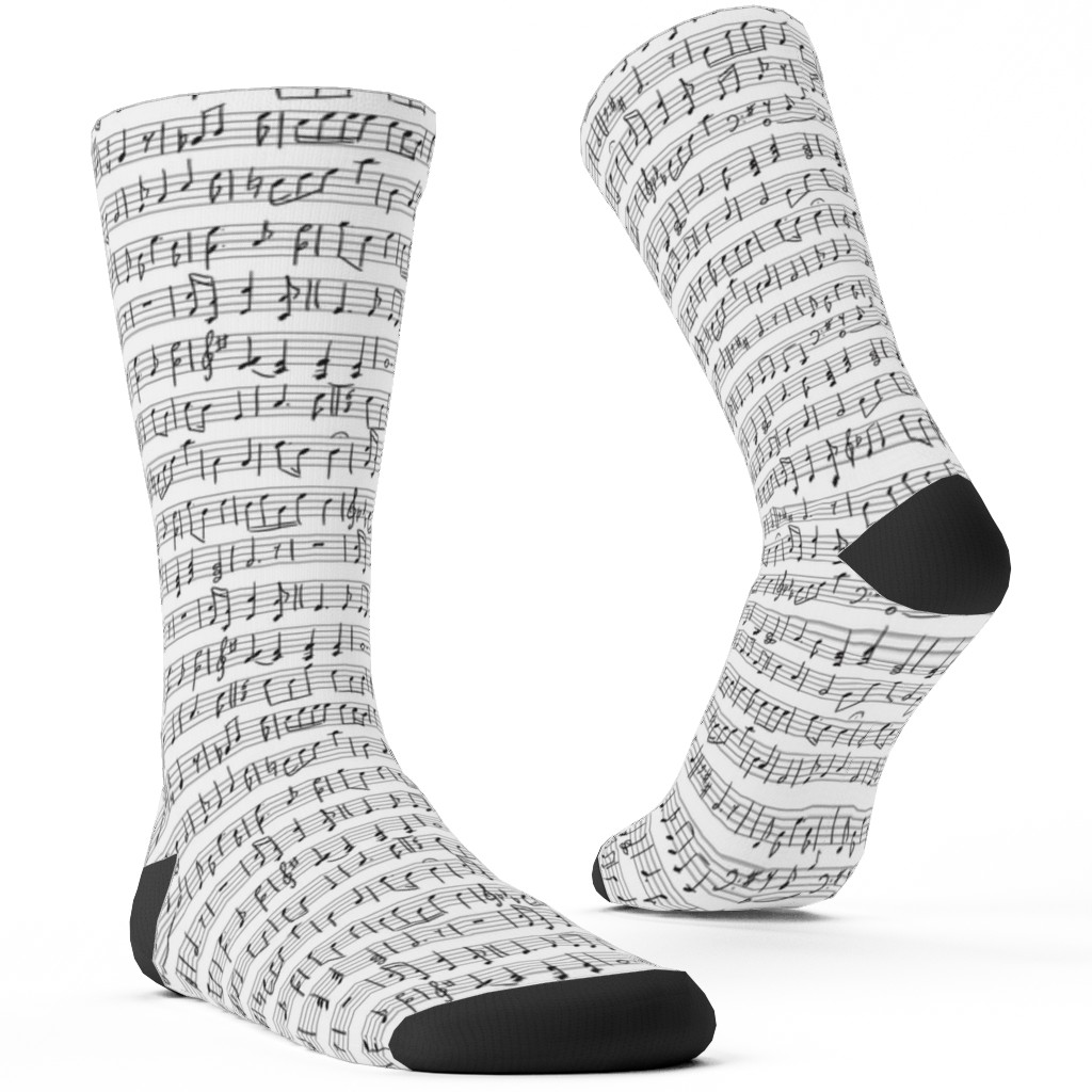 Music - Favorite Subject Custom Socks, Black