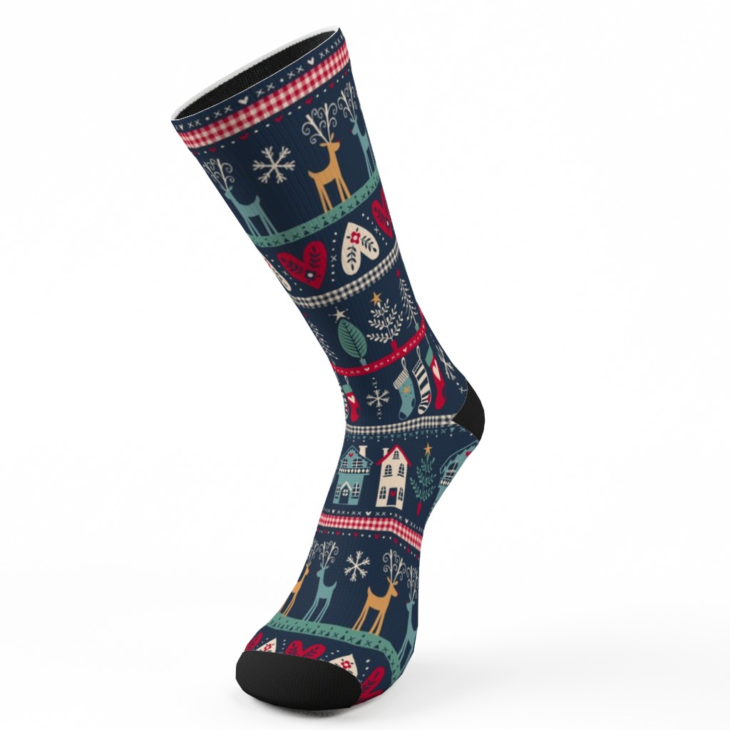 Vintage Nordic Christmas Custom Socks | Shutterfly