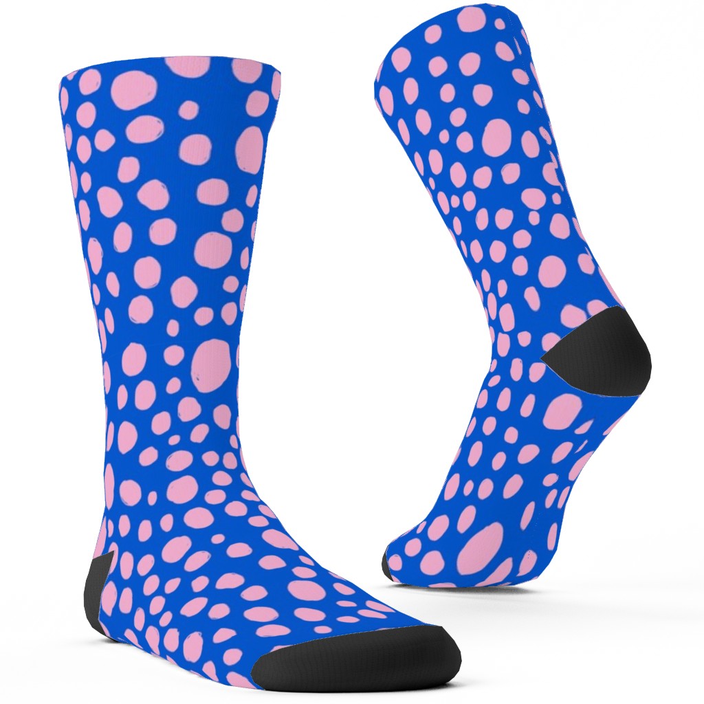 Polka Dot Blue and Pink Custom Socks Shutterfly