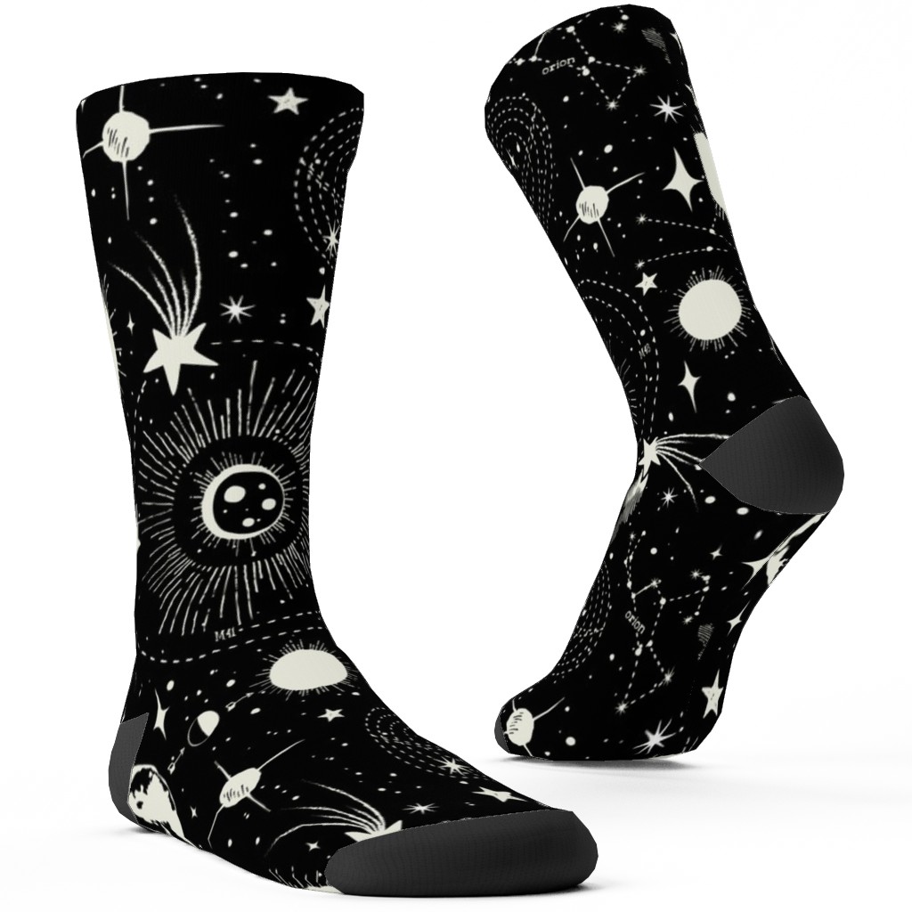 Solar System Custom Socks, Black