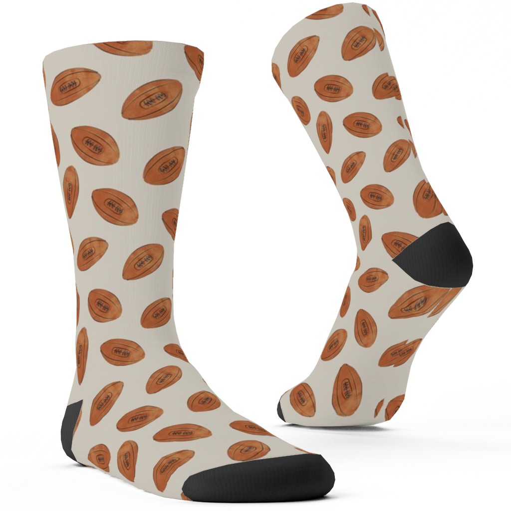 Vintage Football Custom Socks, Brown