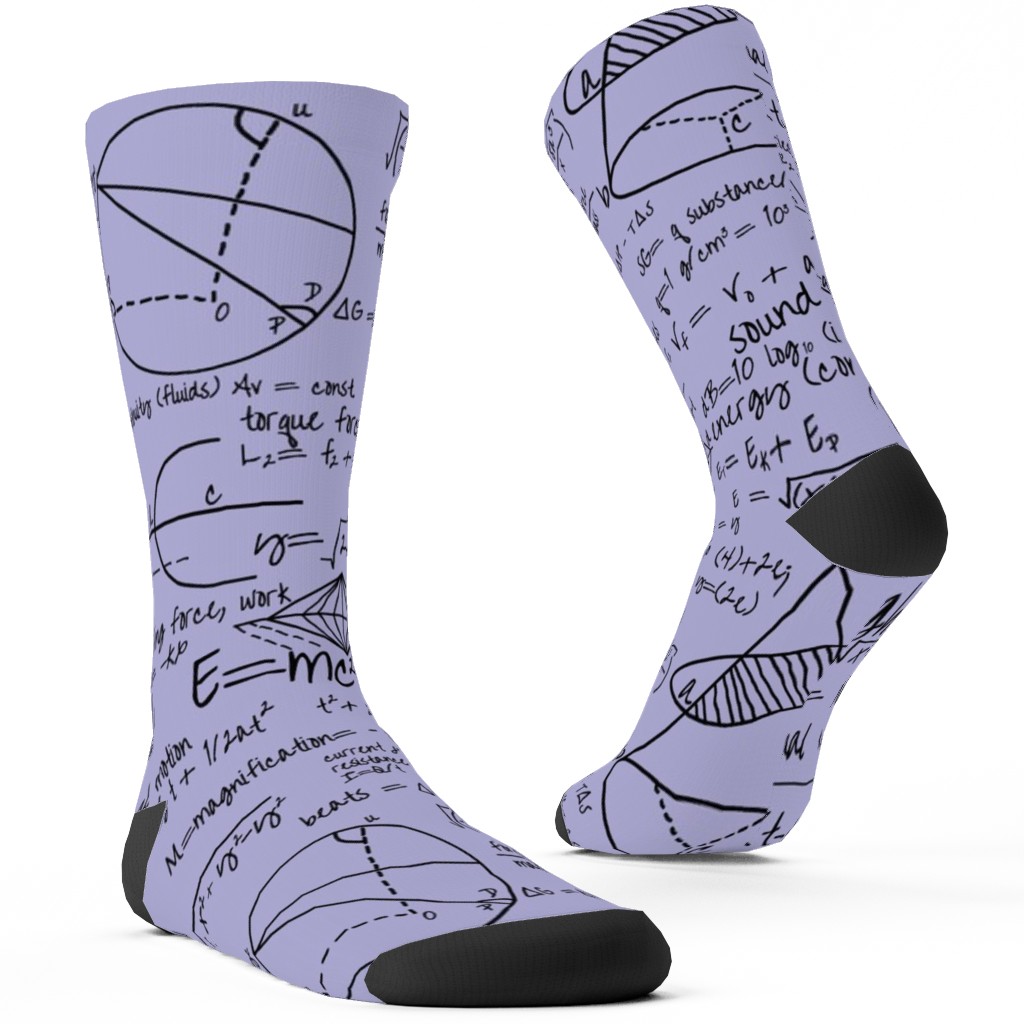Common Equations Custom Socks, Purple, Purple Haze