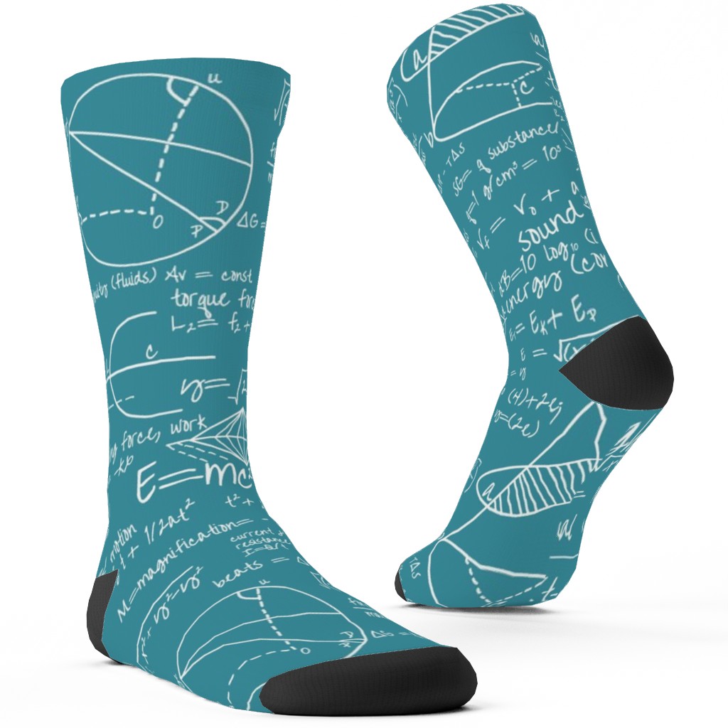 Common Equations Custom Socks, Blue