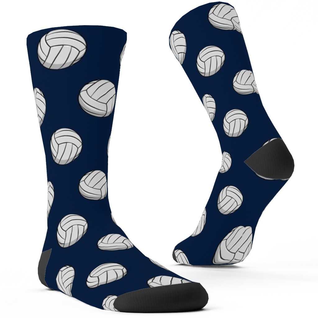 Volleyball - Blue Custom Socks, Blue