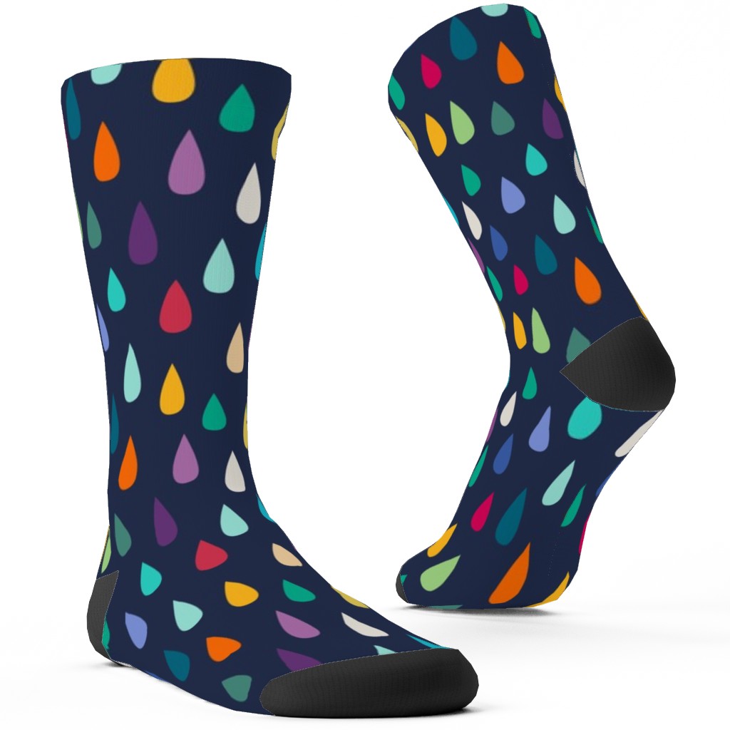 Raindrops - Multi Custom Socks, Multicolor