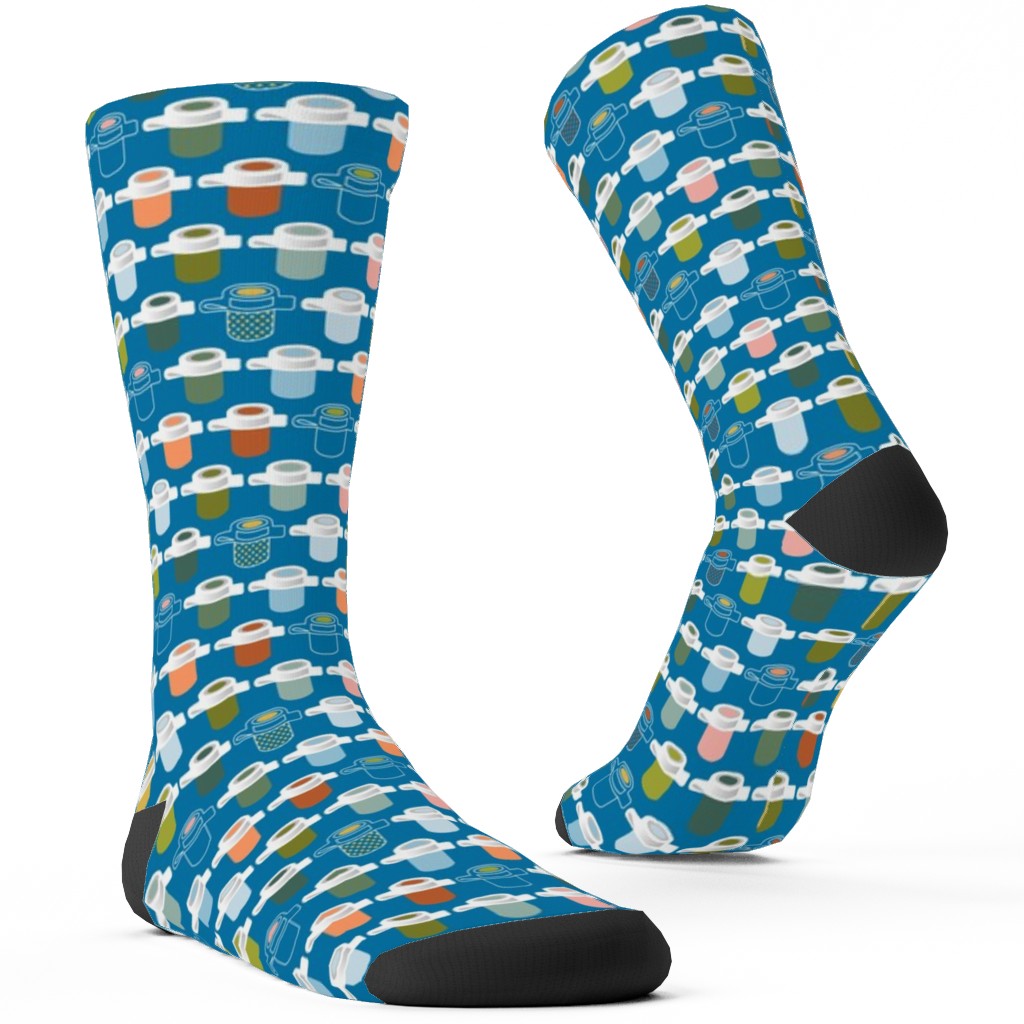 Paint Pots Custom Socks, Blue