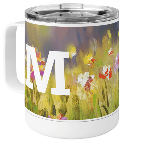 Dawn Meadow Custom Text Stainless Steel Mug, 10oz, Multicolor