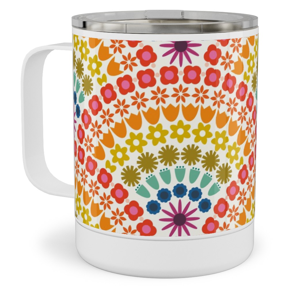 Rainbow Flower Scallops Multi Stainless Steel Mug Shutterfly