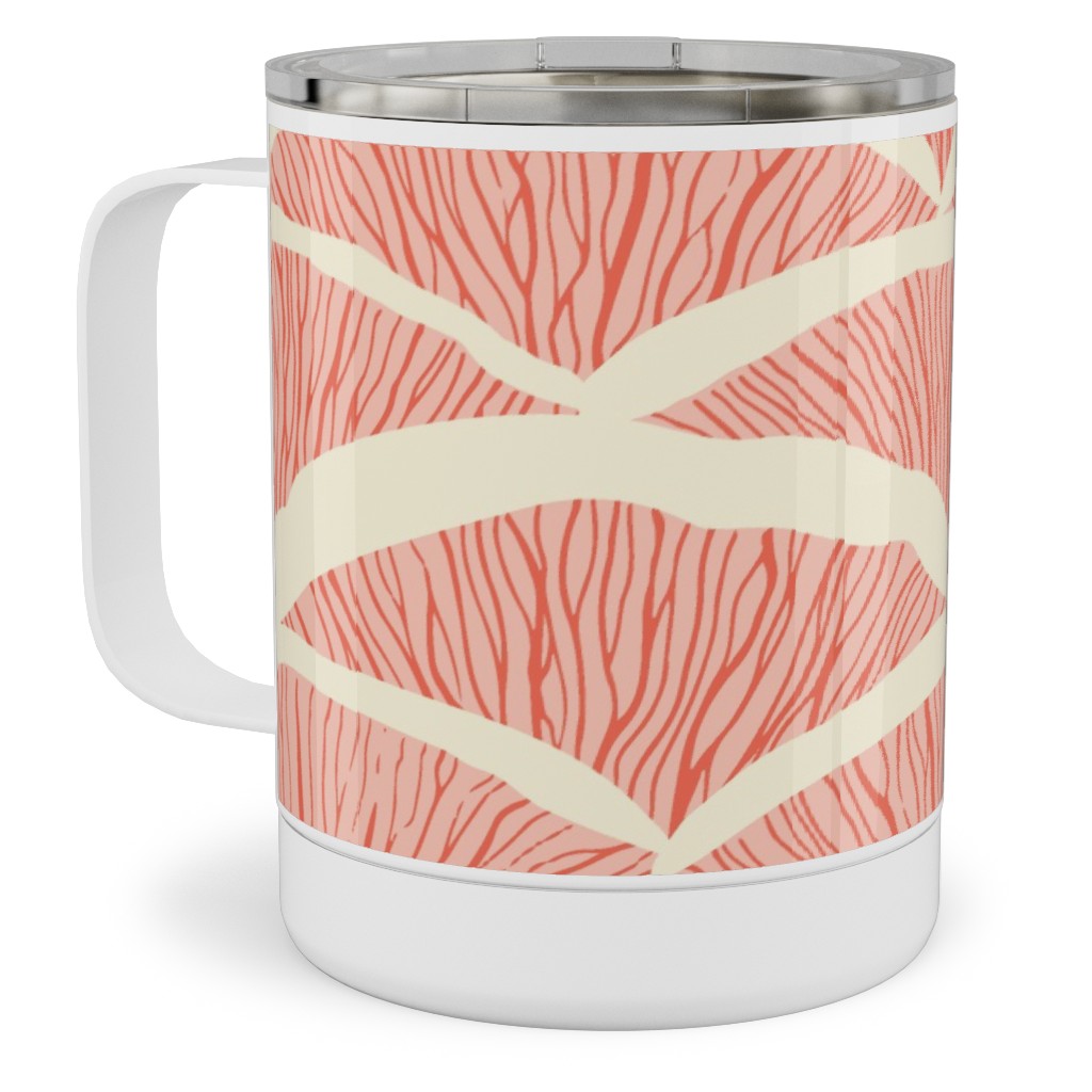 Gills - Peach Stainless Steel Mug, 10oz, Pink, Bright Pink