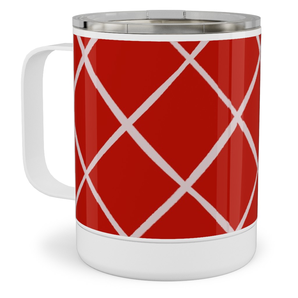 Check on Red Stainless Steel Mug, 10oz, Red, Red