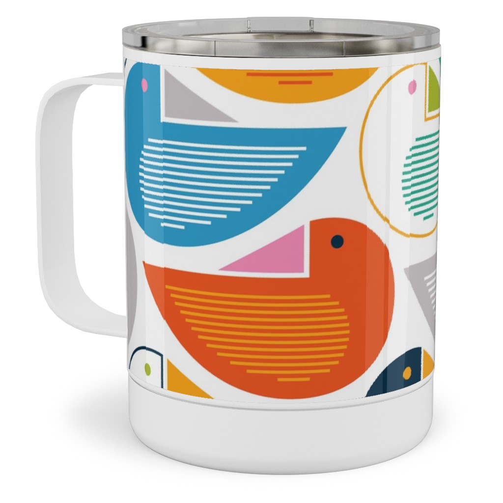 Roosting Place - Birds - Multi Stainless Steel Mug, 10oz, Multicolor