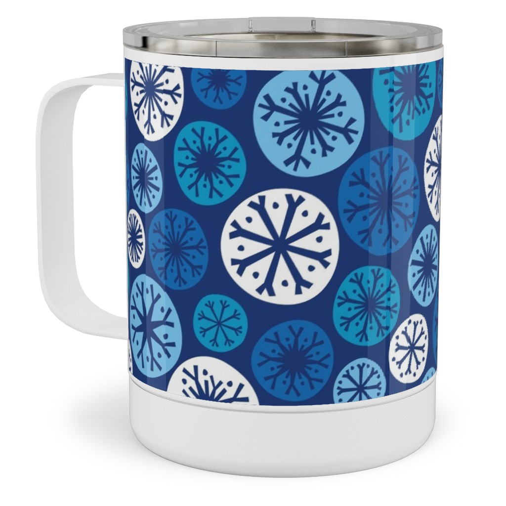 Snow Daze Stainless Steel Mug, 10oz, Blue, Blue Yonder