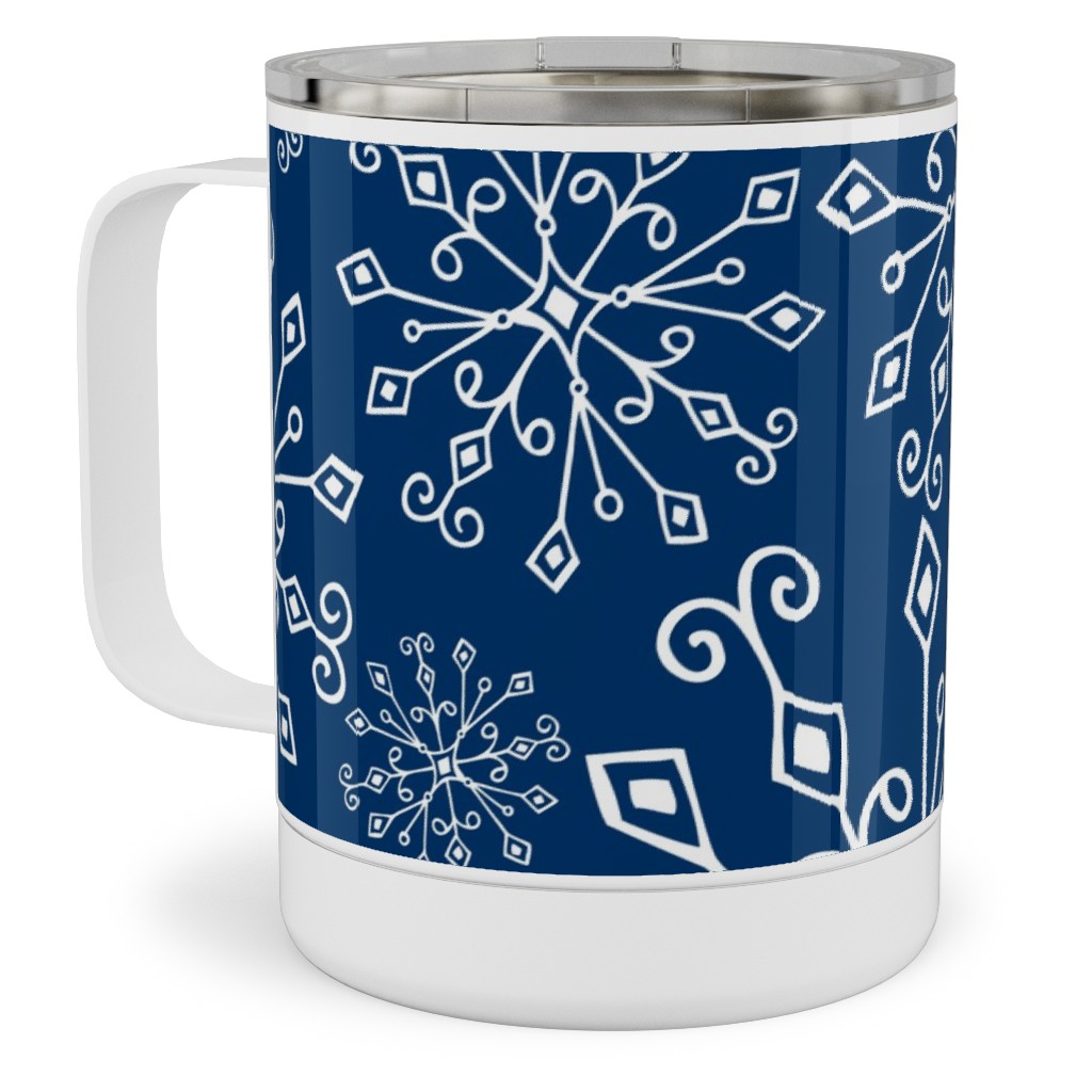 Frost Snowflakes Stainless Steel Mug, 10oz, Blue, Imperial