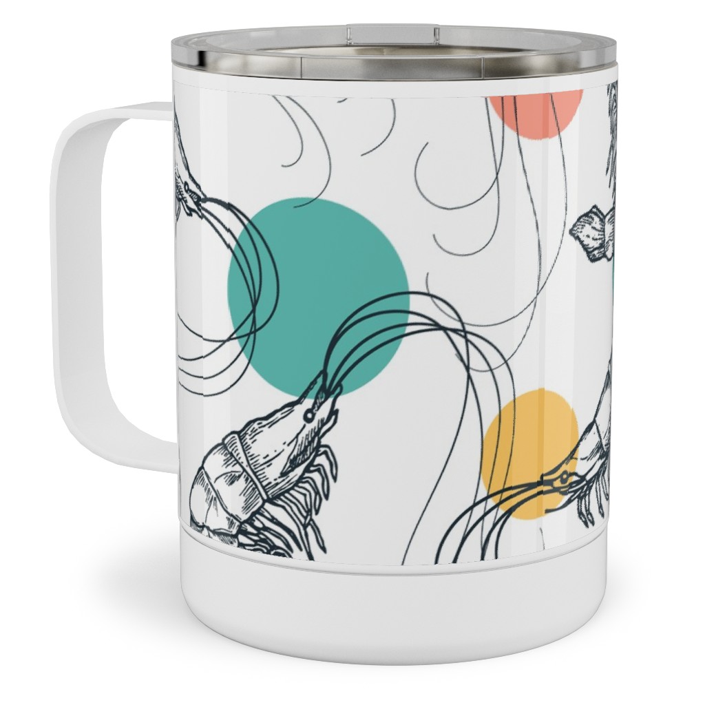 Fun Shrimp - Multi Stainless Steel Mug, 10oz, Multicolor