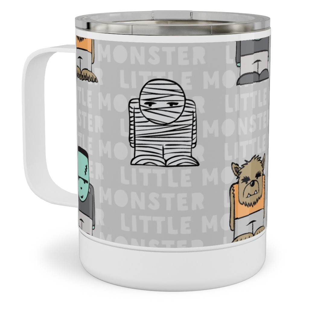 Little Monster - Gray Stainless Steel Mug, 10oz, Gray, Gray