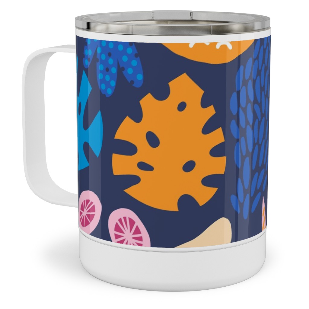 Jungle Pattern - Multi Stainless Steel Mug, 10oz, Multicolor