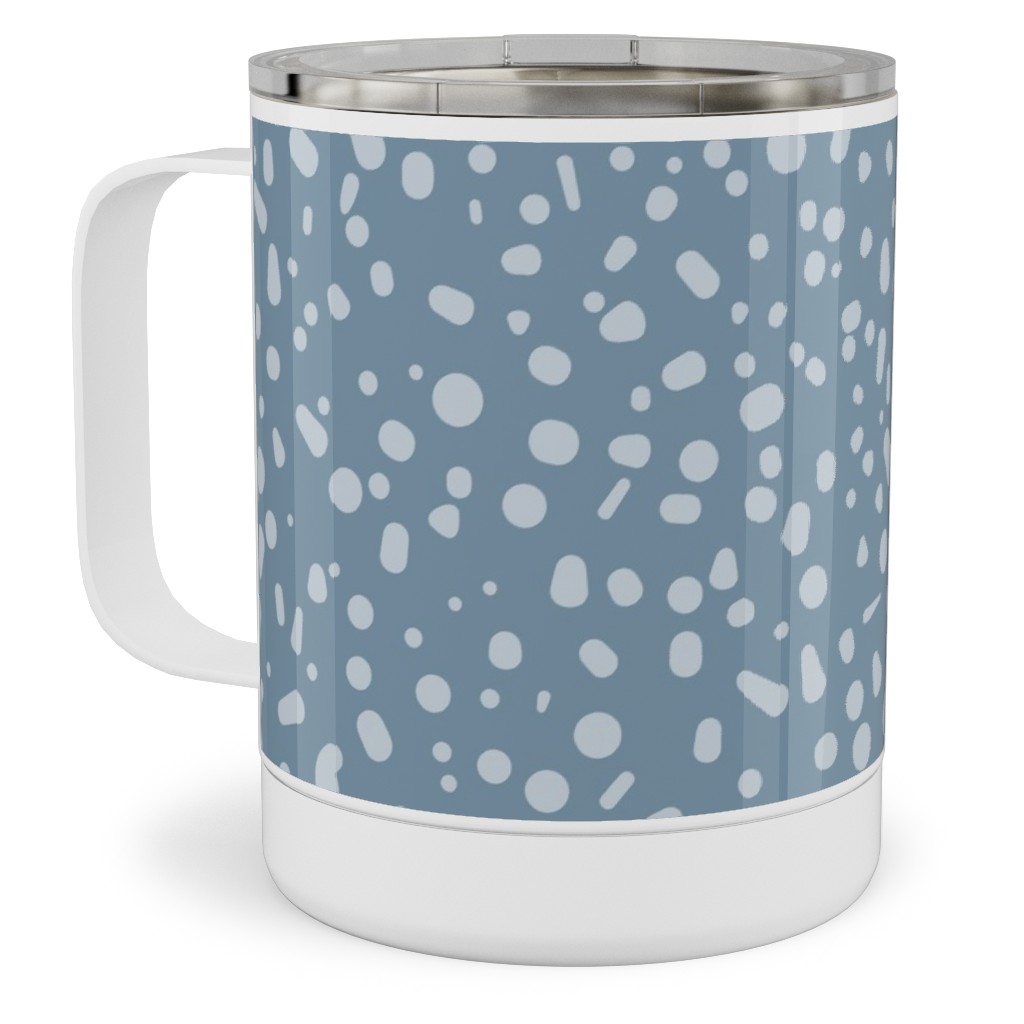Arctic Thaw - Dark Grey Stainless Steel Mug, 10oz, Blue