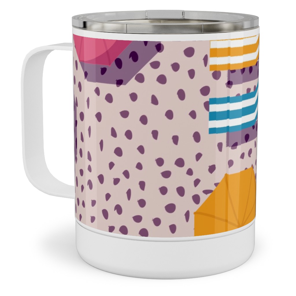 My Summer Vacay - Pink Stainless Steel Mug, 10oz, Pink, Bright Pink