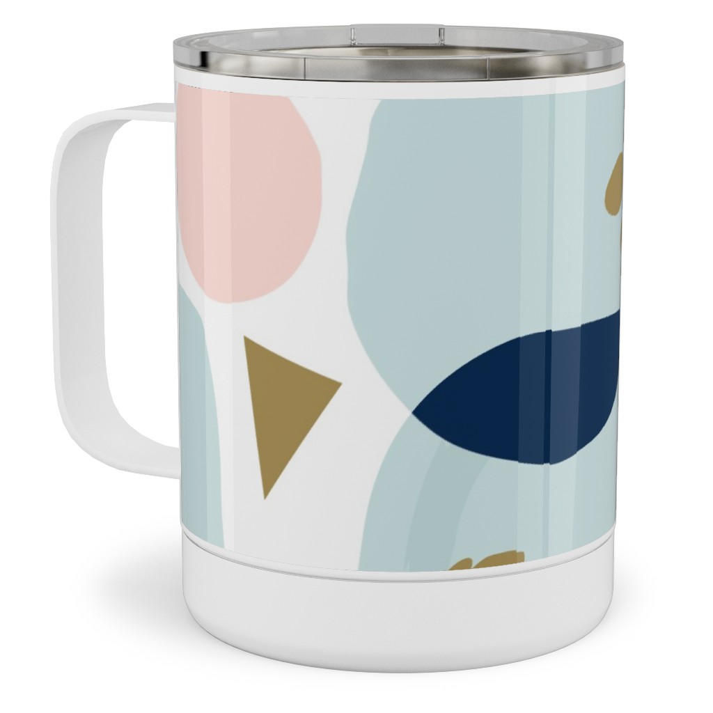 Sun Burst Abstract Stainless Steel Mug, 10oz, Multicolor
