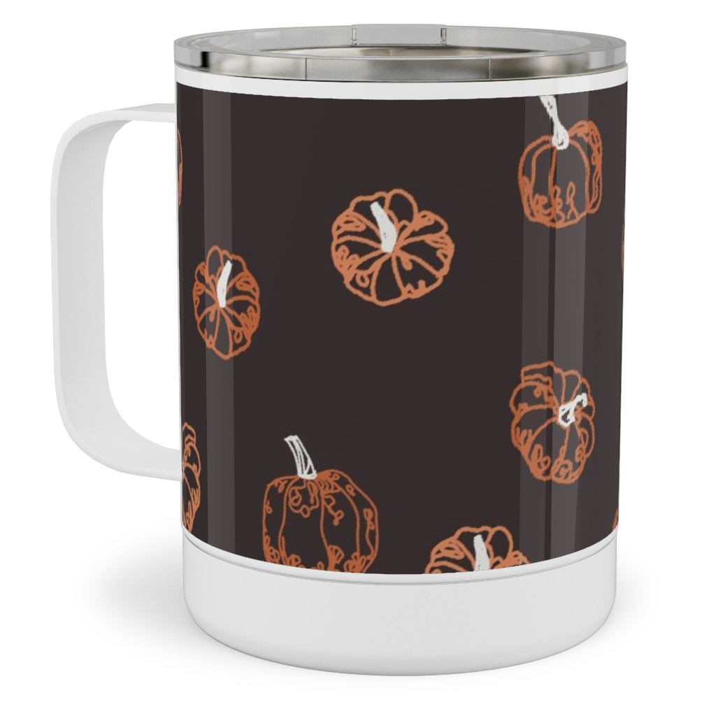 Pumpkins Stainless Steel Mug, 10oz, Brown