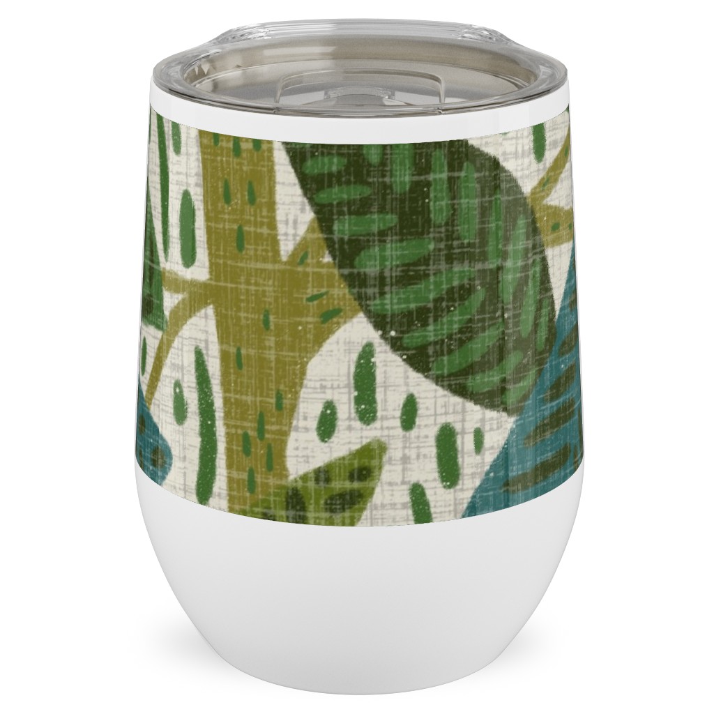Jungle Foliage - Green Stainless Steel Travel Tumbler, 12oz, Green, Classic Green