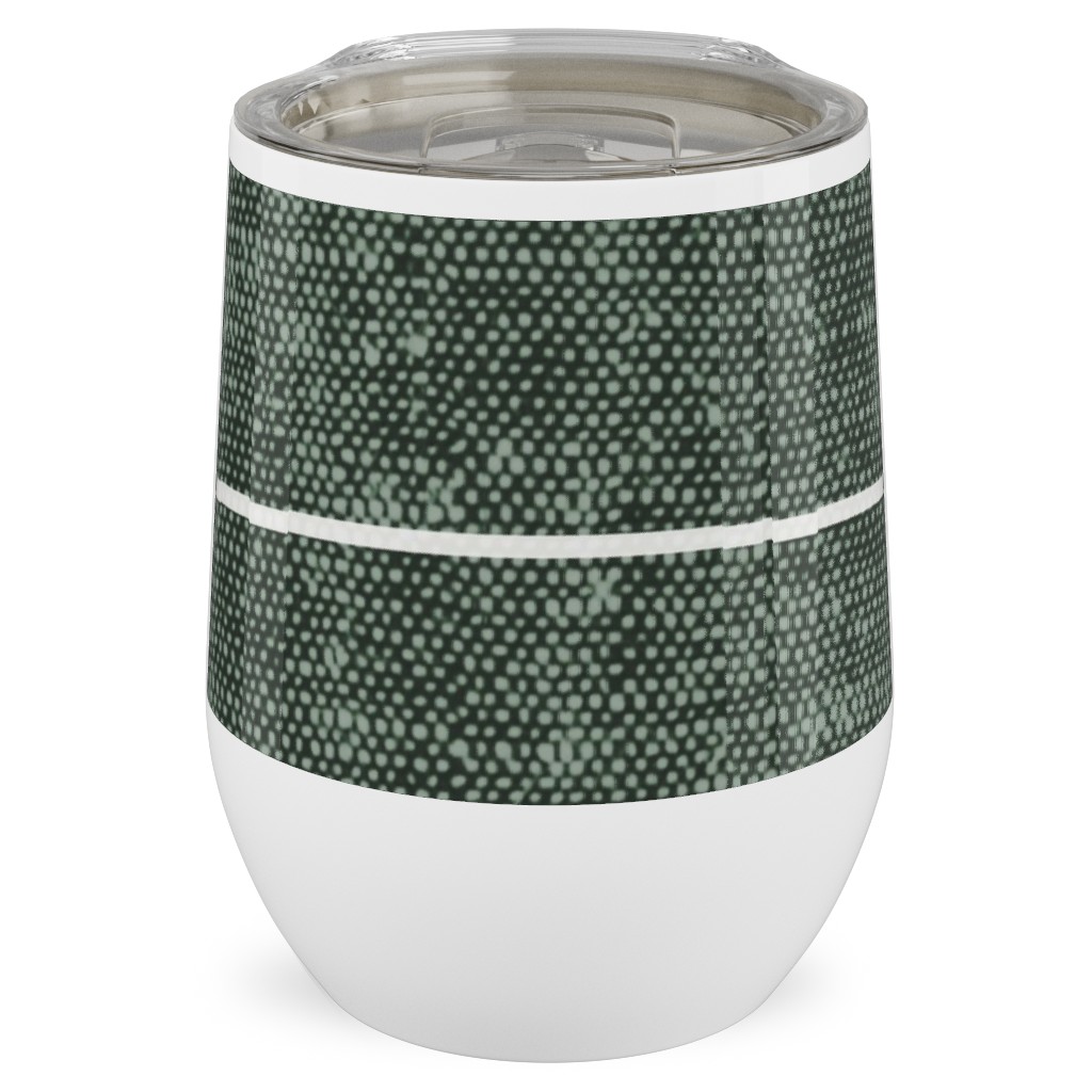 Farmhouse Stripes - Restoration Green Stainless Steel Travel Tumbler, 12oz, Green, Classic Green