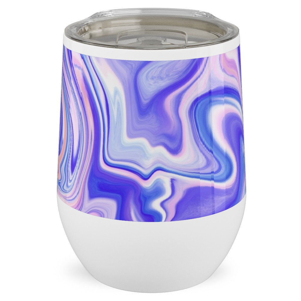 Love Spell Marble - Purple Coral Pink Stainless Steel Travel Tumbler, 12oz, Purple
