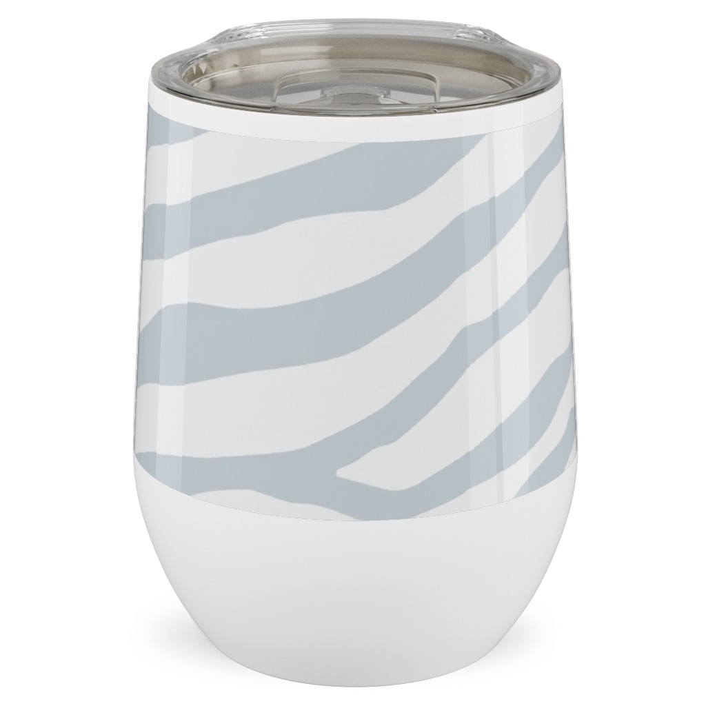 Brackenbury Beach Custom - Blue Stainless Steel Travel Tumbler, 12oz, Gray, Gray