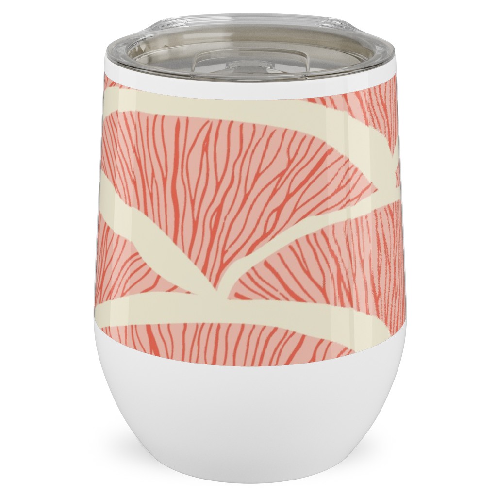 Gills - Peach Stainless Steel Travel Tumbler, 12oz, Pink, Bright Pink