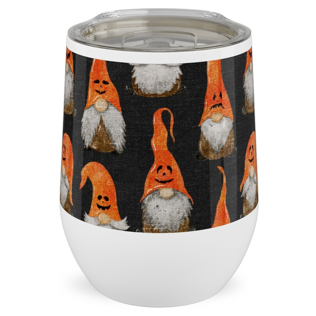 My Gnomes Stainless Steel Travel Tumbler, 12oz, Orange