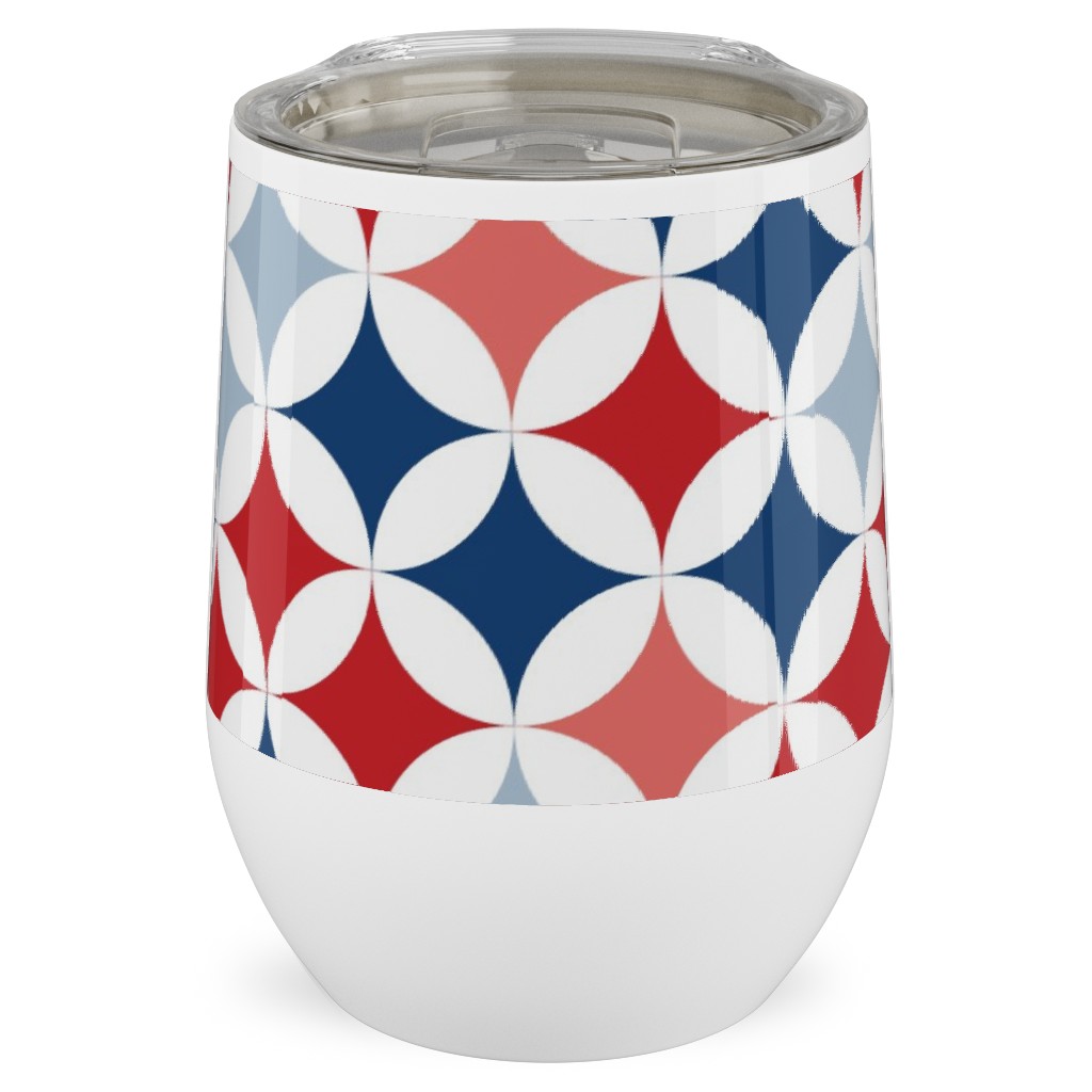 American Diamonds - Multi Stainless Steel Travel Tumbler, 12oz, Multicolor