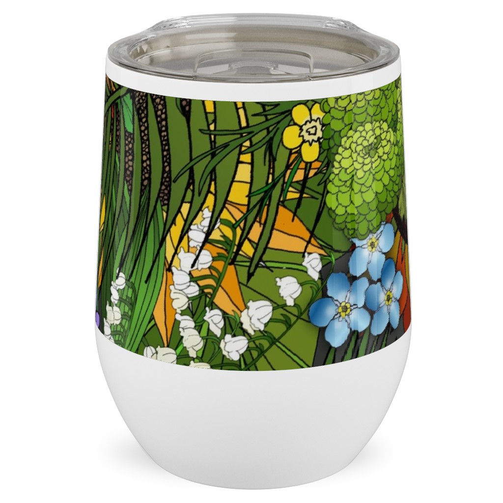 Botanic Garden Stainless Steel Travel Tumbler, 12oz, Multicolor