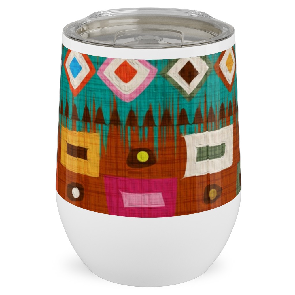 Niger Colors - Multi Stainless Steel Travel Tumbler, 12oz, Multicolor