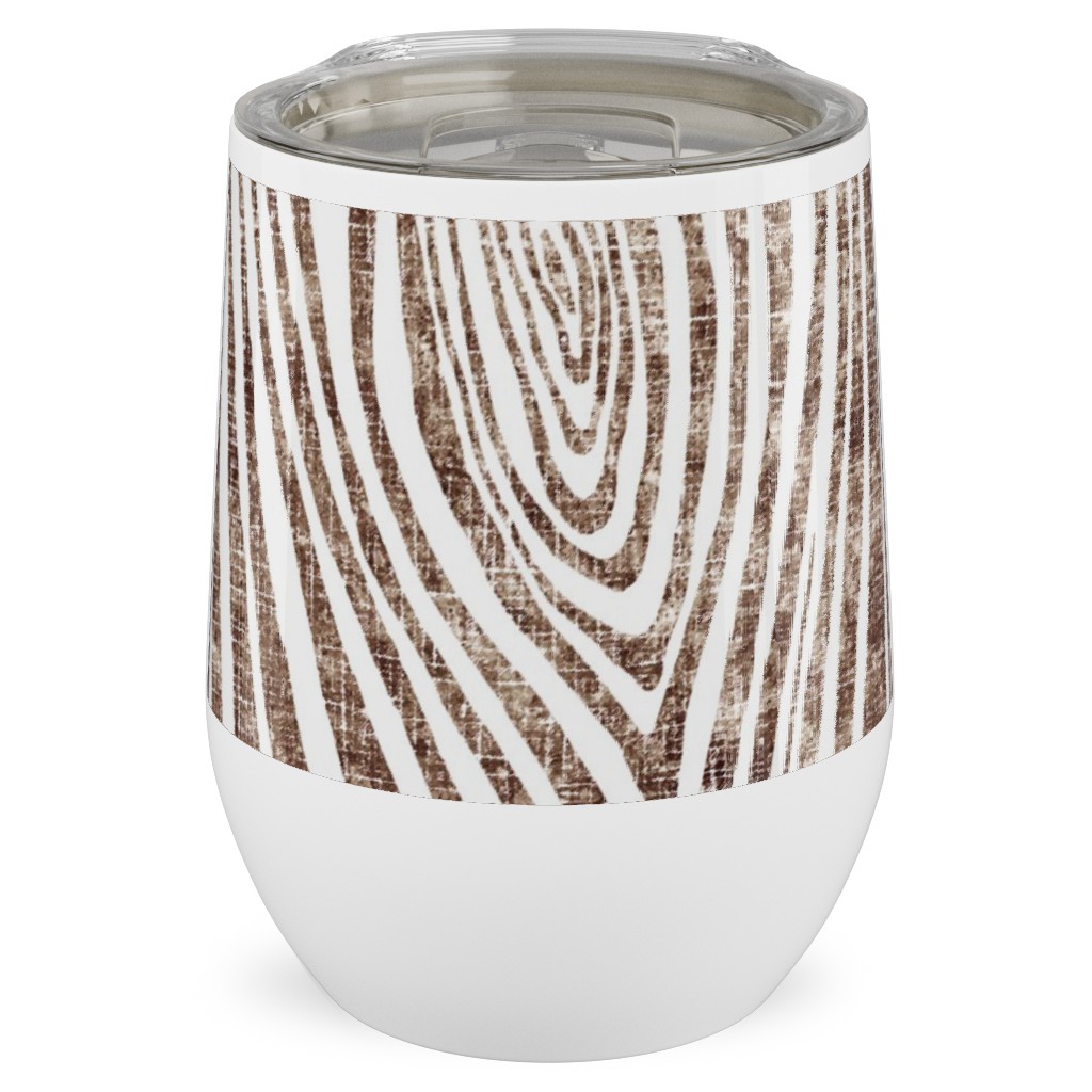 Woodgrain Driftwood Stainless Steel Travel Tumbler, 12oz, Brown