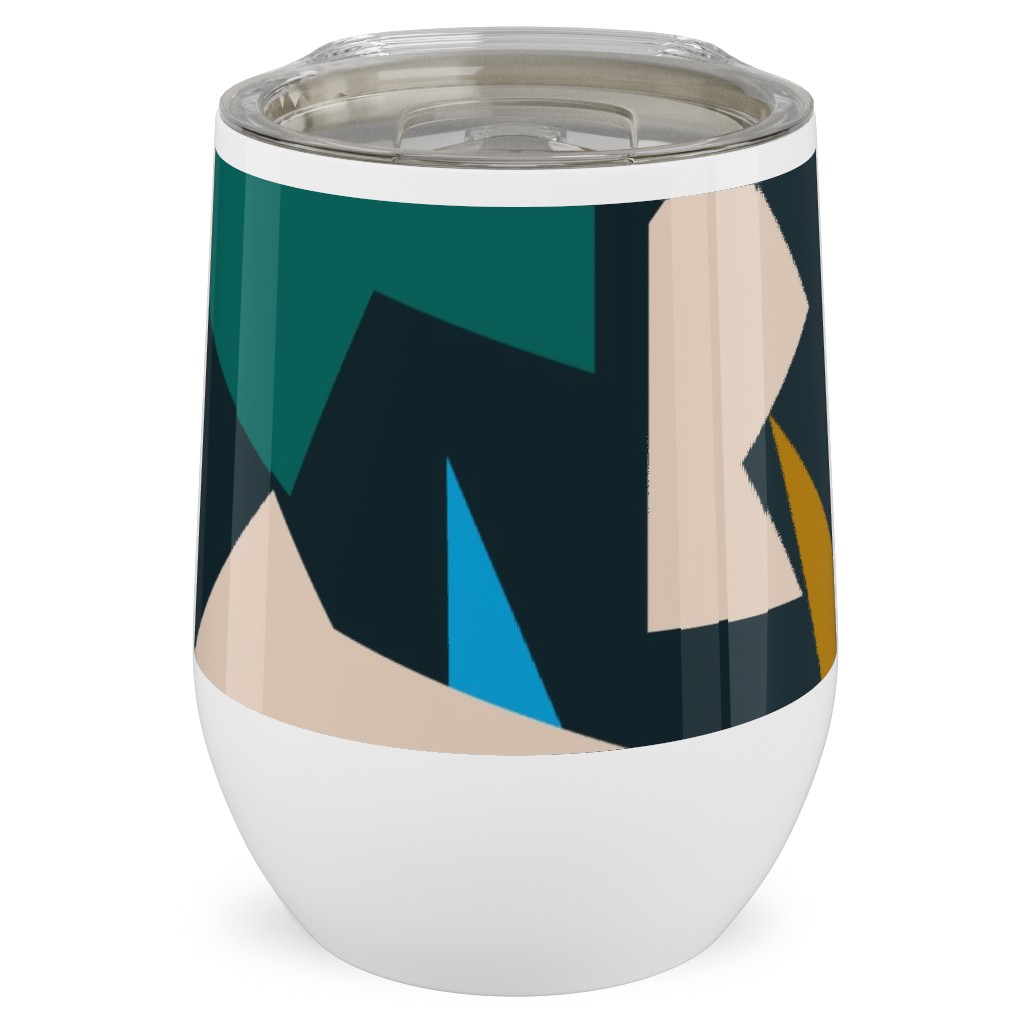 Shape of Things - Multi Stainless Steel Travel Tumbler, 12oz, Multicolor