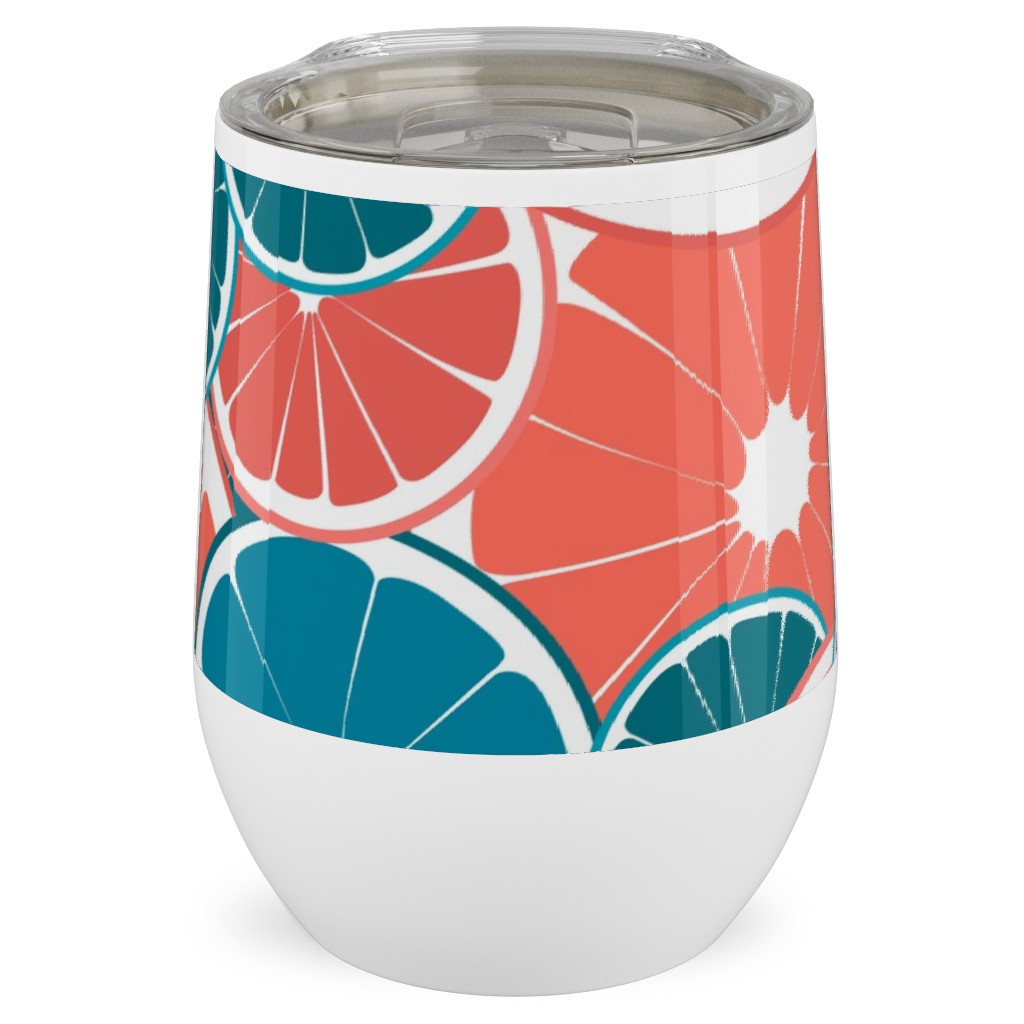 Citrus Stainless Steel Travel Tumbler, 12oz, Pink