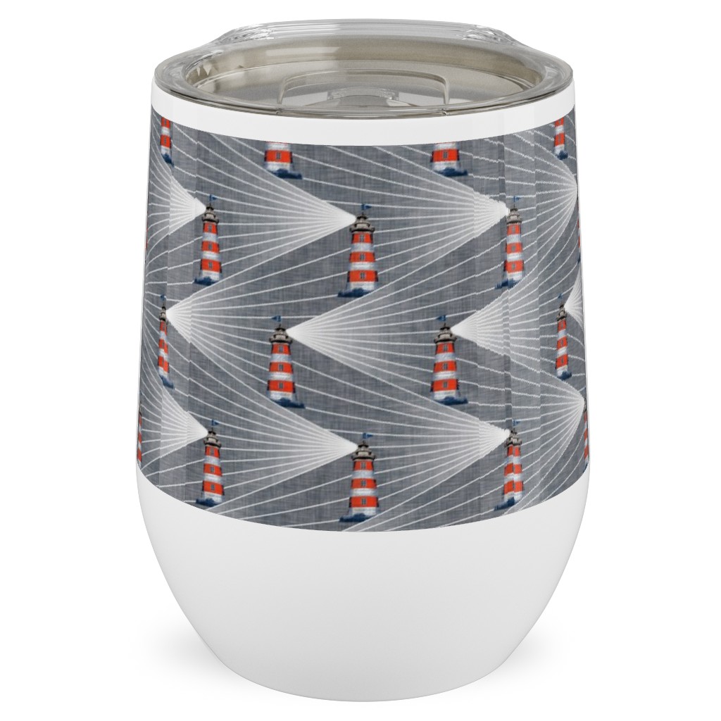 Land Ahoy Stainless Steel Travel Tumbler, 12oz, Gray, Gray